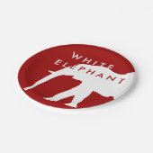 Moderne weiße Elefantenfeier Pappteller (Schrägansicht)