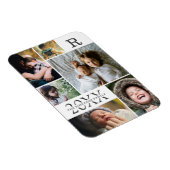 Moderne weiße Farbblöcke 6 FotoCollage Magnet (Rechte Seite)