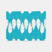 Moderne weiße Federn Fleecedecke (Vorderseite (Horizontal))