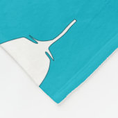 Moderne weiße Federn Fleecedecke (Ecke)