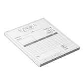 moderne weiße Firmenrechnung für kleine Unternehme Notizblock (angewinkelt)