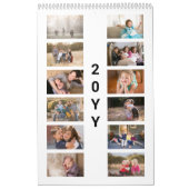 Moderne weiße Fotohülle Kalender (Titelbild)