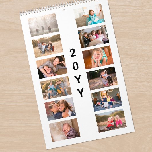 Moderne weiße Fotohülle Kalender