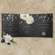 Moderne weiße Gärten auf Black Sparkle Wedding