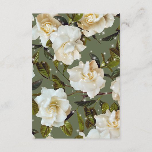 Moderne weiße Gärten auf der Sonnenterrasse Detail Begleitkarte (Rückseite)