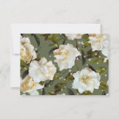 Moderne weiße Gärten auf Sage Sparkle QR Code RSVP Karte (Rückseite)