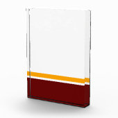 Moderne, weiße, gelbe rote Streifen Fotoblock (Rechts)