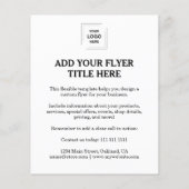 Moderne weiße Geschäfts-Branding-Flugblatt-Design Flyer (Hinten)