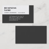 Moderne, weiße, gestreifte, trendige Visitenkarte (Vorne/Hinten)