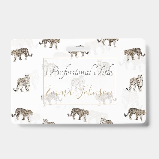 Moderne, weiße, goldene Jungtiere Ausweis (Vorderseite)