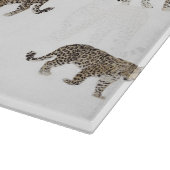 Moderne, weiße, goldene Jungtiere Schneidebrett (Ecke)