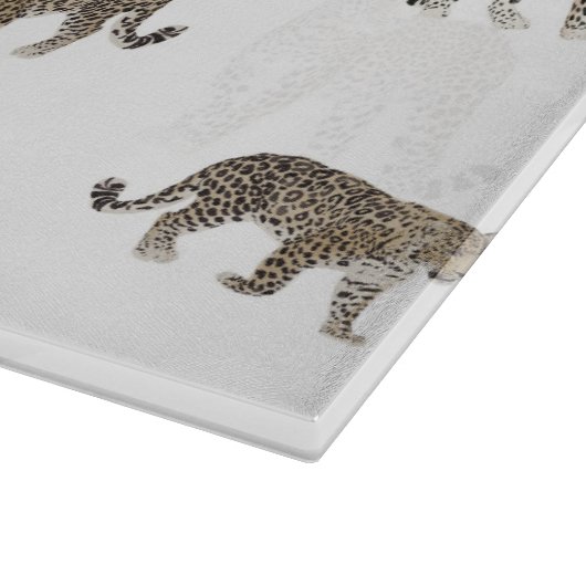 Moderne, weiße, goldene Jungtiere Schneidebrett (Ecke)