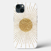 Moderne, weiße goldene Sonne Case-Mate iPhone Hülle (Rückseite)