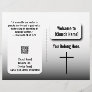 Moderne weiße Gradienten-Kirchenmitteilung  Flyer