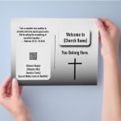 Moderne weiße Gradienten-Kirchenmitteilung Flyer (Hand)
