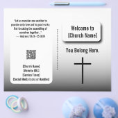 Moderne weiße Gradienten-Kirchenmitteilung Flyer (Einzeln)
