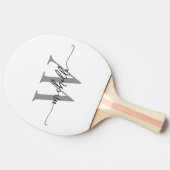 Moderne weiße graue benutzerdefinierte Monogramm-N Tischtennis Schläger (Seitenansicht)