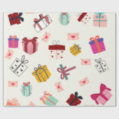 Moderne weiße gürtelige Bithday Geschenkpapier (Flach)