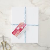 Moderne weiße Herzen Rot und Rosa Farben Valentine Geschenkanhänger (Mit Garn)