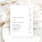 Moderne Weiße Hochzeit Einladung