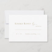 Moderne, weiße Hochzeit RSVP Einladung (Vorderseite)