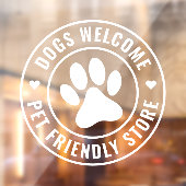 Moderne weiße Hunde Willkommen Haustier Friendly S Fensteraufkleber (Blatt 2)