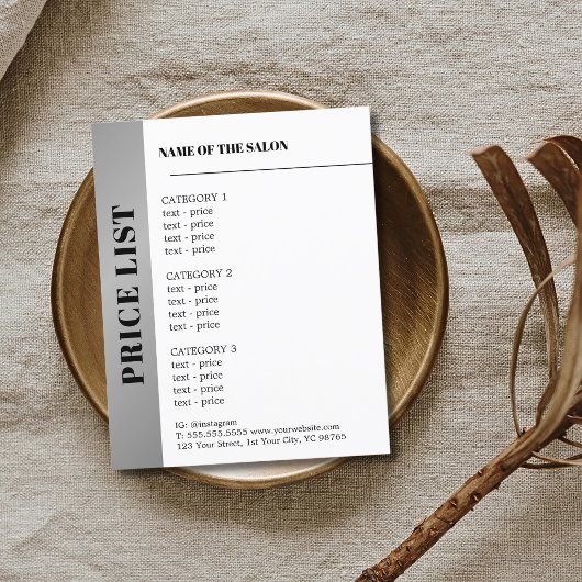 Moderne weiße Imitate Silver Strip Bold Beauty Flyer