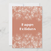 Moderne weiße Kiefernbällchen Weihnachtsbällchen Einladung (Rückseite)