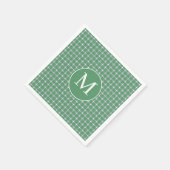 Moderne, weiße Kreismuster im Retro-Format Serviette (Ecke)