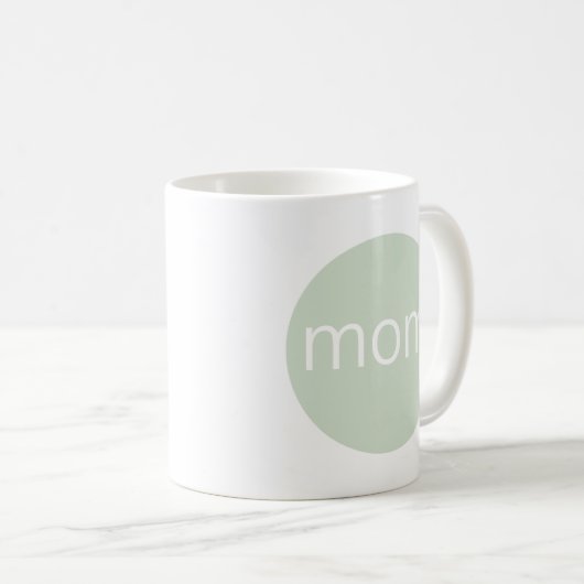 Moderne weiße Mama Kaffeetasse (VorderseiteRechts)