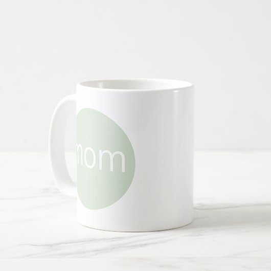 Moderne weiße Mama Kaffeetasse (Vorderseite Links)