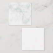 Moderne weiße Marmor Begleitkarte (Vorne/Hinten)
