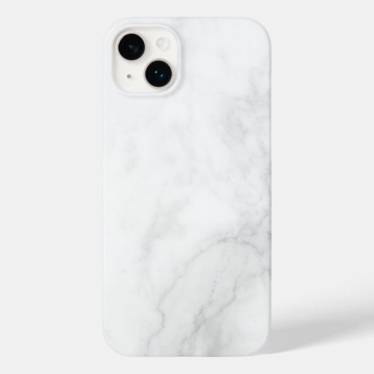 Moderne weiße Marmor Case-Mate iPhone Hülle (Rückseite)