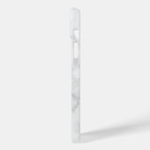 Moderne weiße Marmor Case-Mate iPhone Hülle (Rückseite / Links)