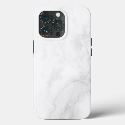 Moderne weiße Marmor Case-Mate iPhone Hülle (Rückseite)