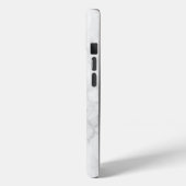 Moderne weiße Marmor Case-Mate iPhone Hülle (Rückseite / Links)