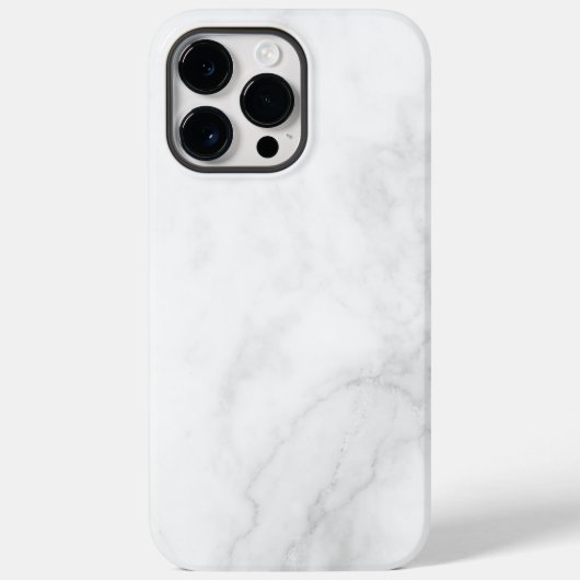 Moderne weiße Marmor Case-Mate iPhone Hülle (Rückseite)