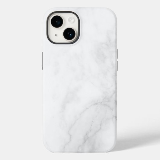 Moderne weiße Marmor Case-Mate iPhone Hülle (Rückseite)