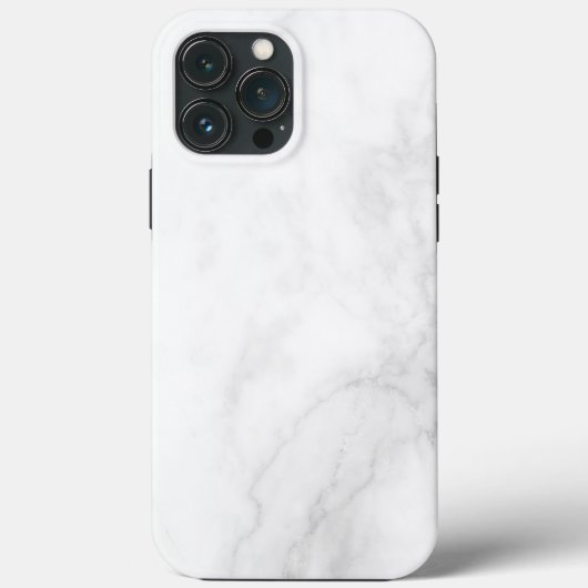 Moderne weiße Marmor Case-Mate iPhone Hülle (Rückseite)