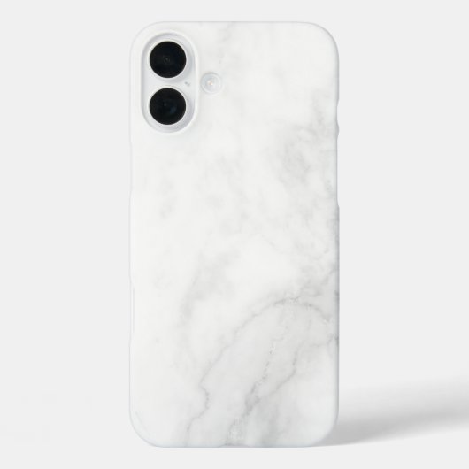 Moderne weiße Marmor Case-Mate iPhone Hülle (Rückseite)