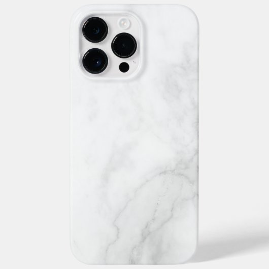 Moderne weiße Marmor Case-Mate iPhone Hülle (Rückseite)