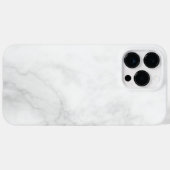 Moderne weiße Marmor Case-Mate iPhone Hülle (Rückseite (Horizontal))