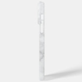 Moderne weiße Marmor Case-Mate iPhone Hülle (Rückseite / Links)