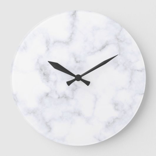 Moderne weiße Marmor Große Wanduhr (Vorderseite)