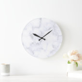 Moderne weiße Marmor Große Wanduhr (Zuhause)