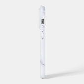 Moderne weiße Marmor iPhone Hülle (Linke Seite)