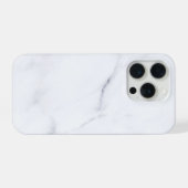 Moderne weiße Marmor iPhone Hülle (Rückseite (Horizontal))