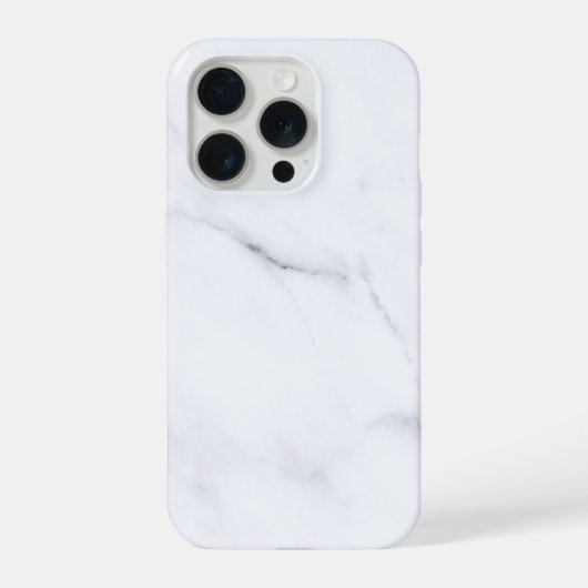 Moderne weiße Marmor iPhone Hülle (Rückseite)