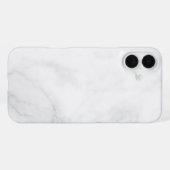 Moderne weiße Marmor iPhone Hülle (Rückseite (Horizontal))