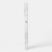 Moderne weiße Marmor iPhone Hülle (Linke Seite)